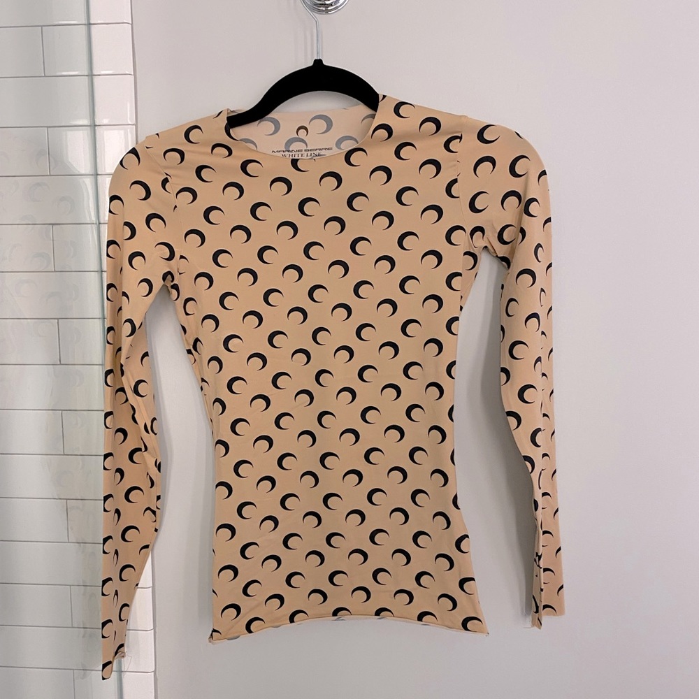 Marine Serre Moon Print Jersey Top